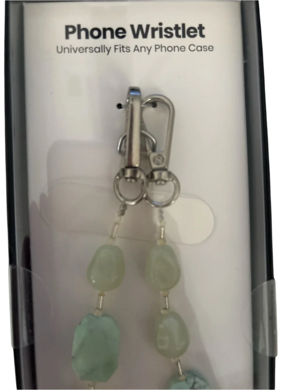 PopSockets PopGrip Premium with Mint Green Beaded Phone Wristlet